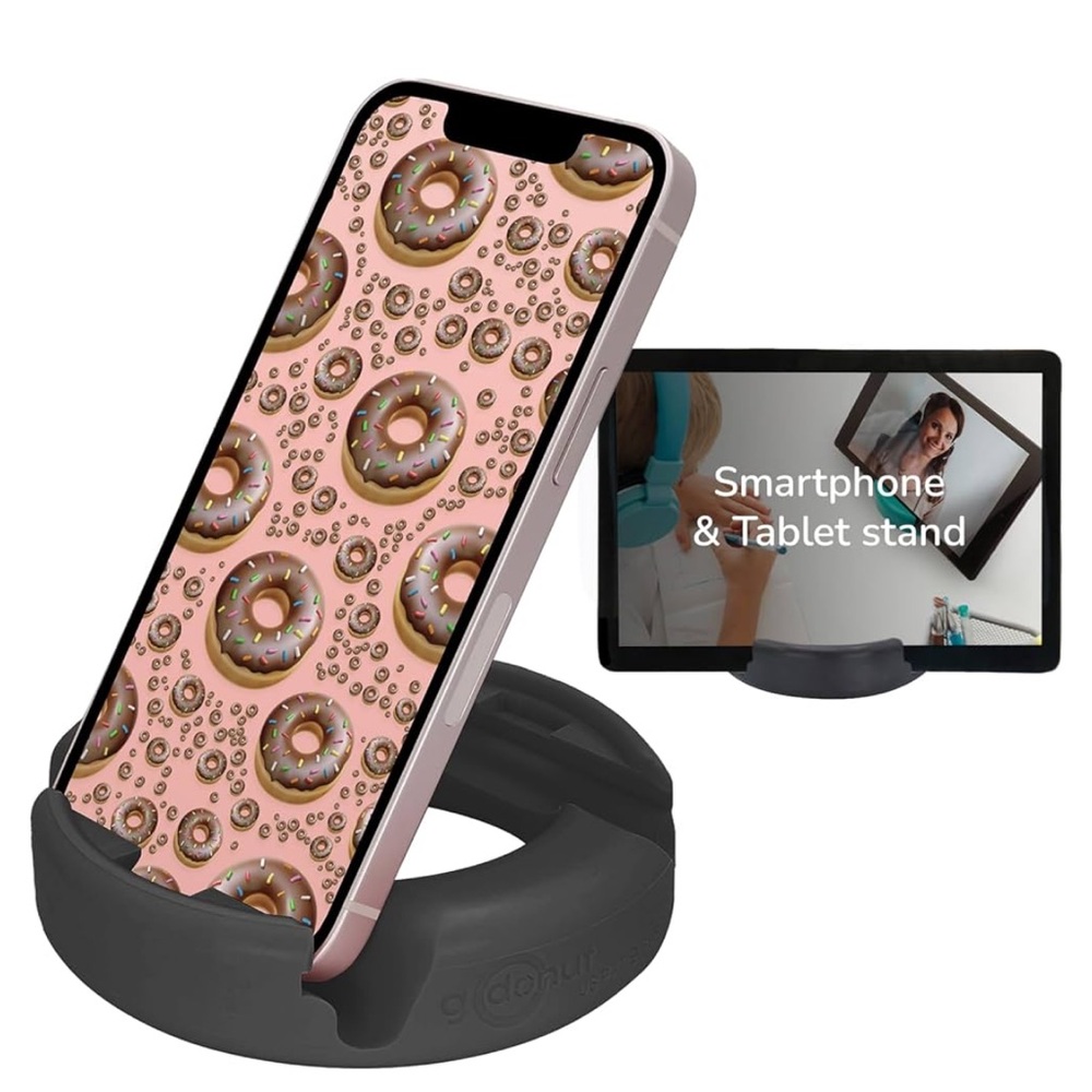 A pair of Go Donut iPhone/ipad stand.